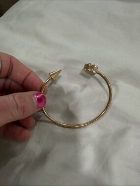 Trendy boutique Gold Arrow and Stud Open Cuff Bracelet